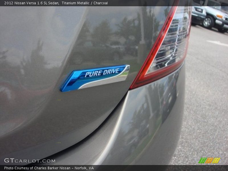 Titanium Metallic / Charcoal 2012 Nissan Versa 1.6 SL Sedan