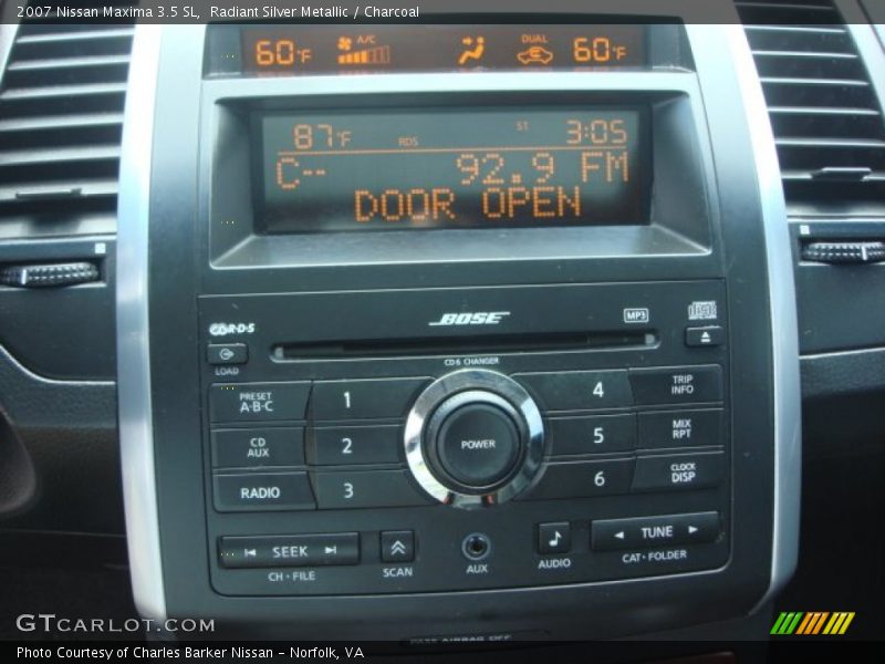 Radiant Silver Metallic / Charcoal 2007 Nissan Maxima 3.5 SL