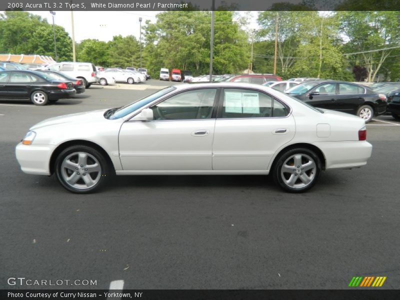 White Diamond Pearl / Parchment 2003 Acura TL 3.2 Type S