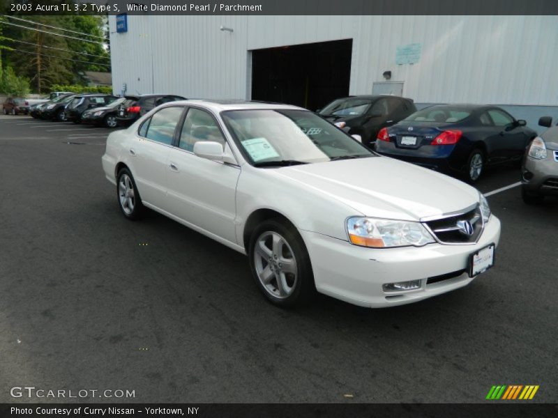 White Diamond Pearl / Parchment 2003 Acura TL 3.2 Type S