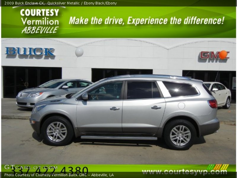 Quicksilver Metallic / Ebony Black/Ebony 2009 Buick Enclave CX