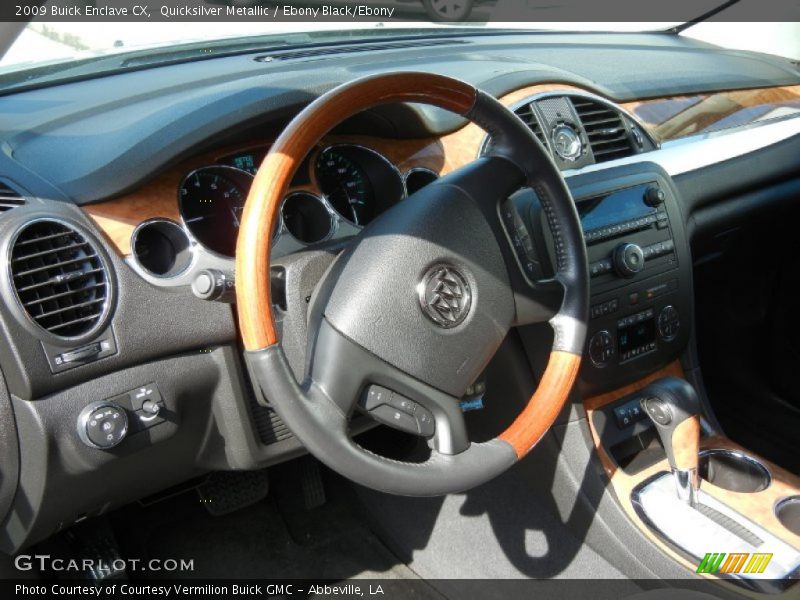 Quicksilver Metallic / Ebony Black/Ebony 2009 Buick Enclave CX