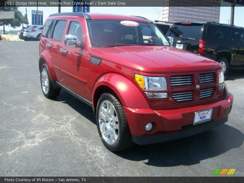 Inferno Red Crystal Pearl / Dark Slate Gray 2011 Dodge Nitro Heat