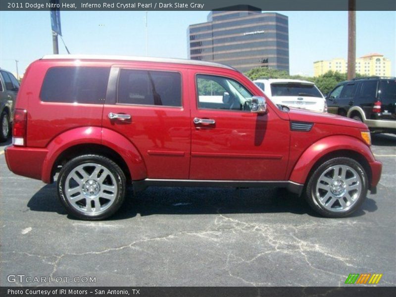 Inferno Red Crystal Pearl / Dark Slate Gray 2011 Dodge Nitro Heat