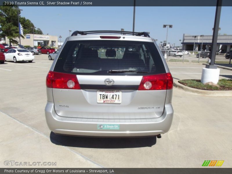 Silver Shadow Pearl / Stone 2010 Toyota Sienna CE