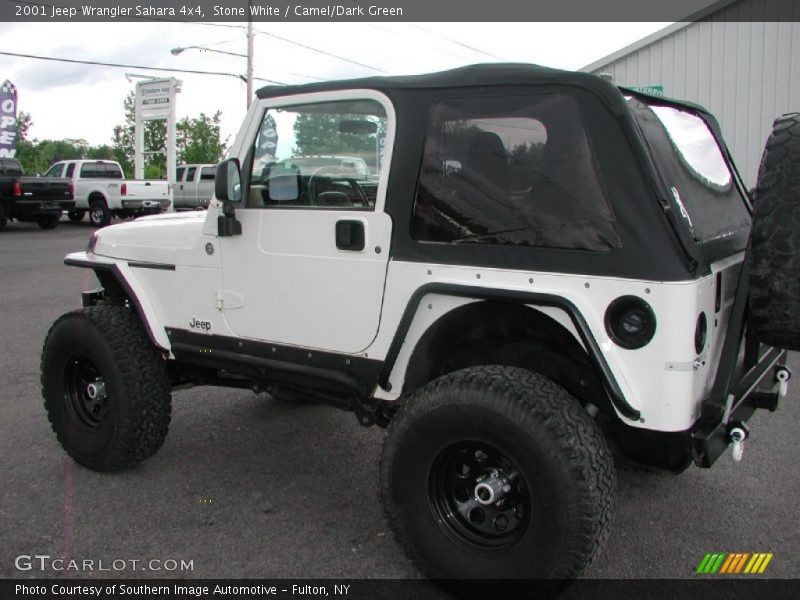 Stone White / Camel/Dark Green 2001 Jeep Wrangler Sahara 4x4