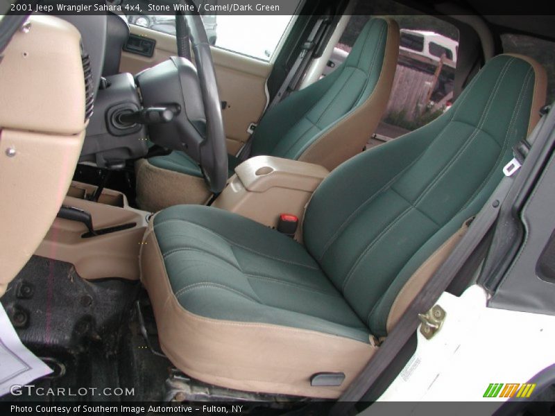 Stone White / Camel/Dark Green 2001 Jeep Wrangler Sahara 4x4