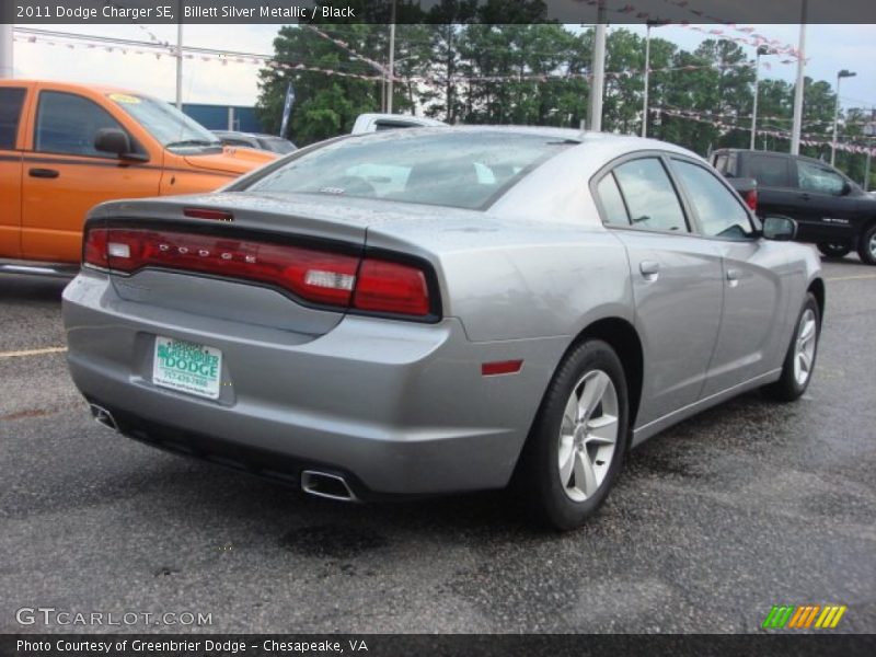 Billett Silver Metallic / Black 2011 Dodge Charger SE