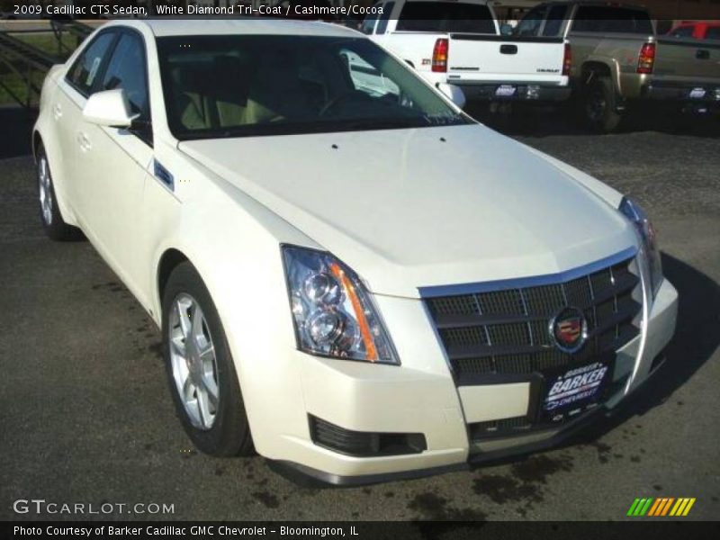 White Diamond Tri-Coat / Cashmere/Cocoa 2009 Cadillac CTS Sedan
