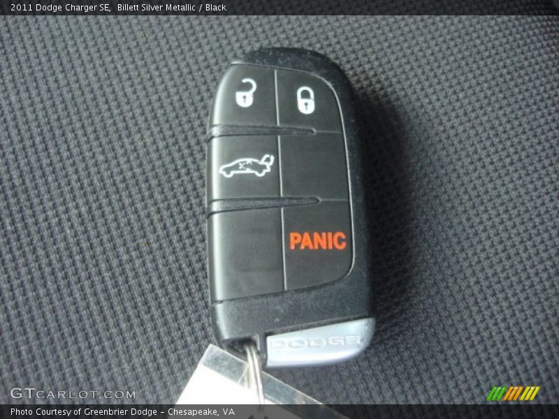 Billett Silver Metallic / Black 2011 Dodge Charger SE