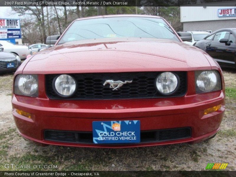 Redfire Metallic / Dark Charcoal 2007 Ford Mustang GT Deluxe Coupe