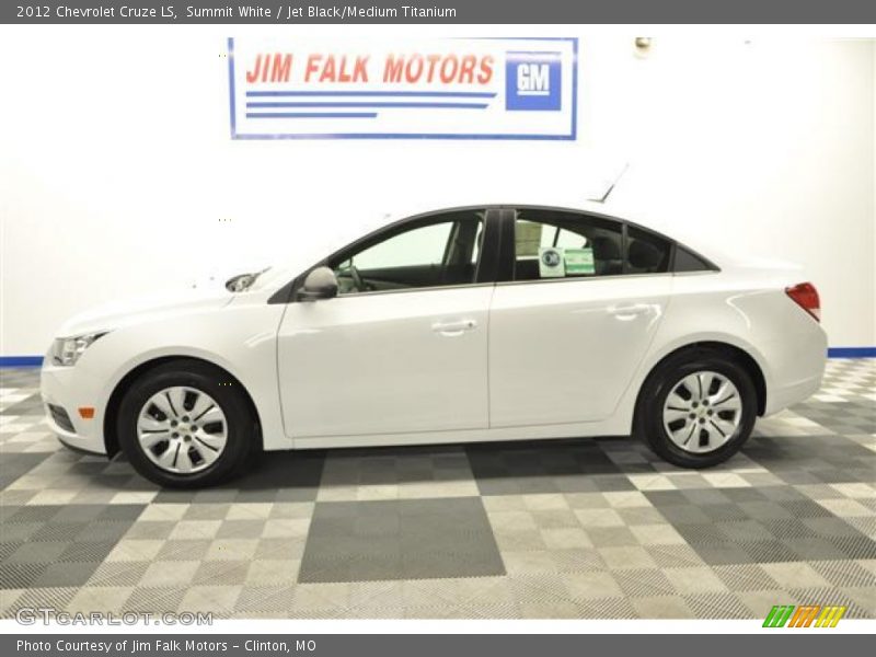 Summit White / Jet Black/Medium Titanium 2012 Chevrolet Cruze LS