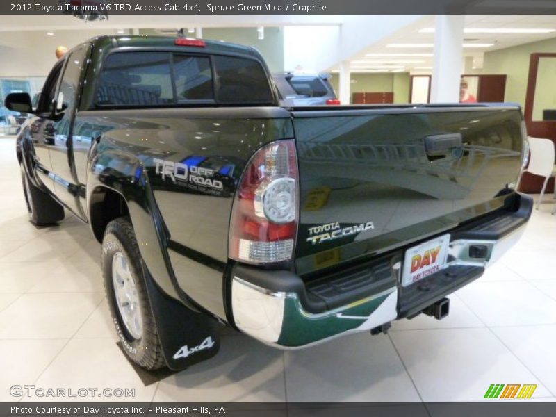Spruce Green Mica / Graphite 2012 Toyota Tacoma V6 TRD Access Cab 4x4