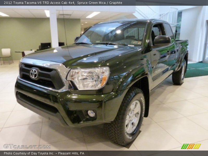 Spruce Green Mica / Graphite 2012 Toyota Tacoma V6 TRD Access Cab 4x4