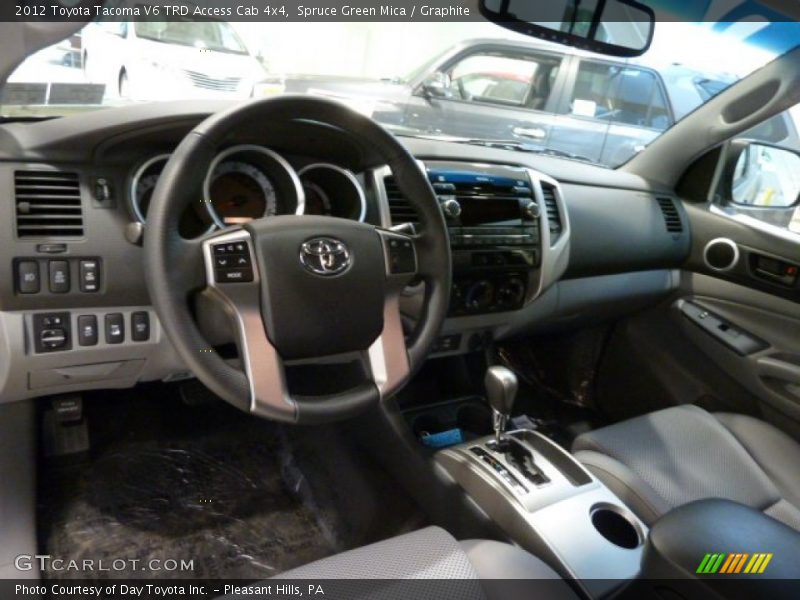 Spruce Green Mica / Graphite 2012 Toyota Tacoma V6 TRD Access Cab 4x4