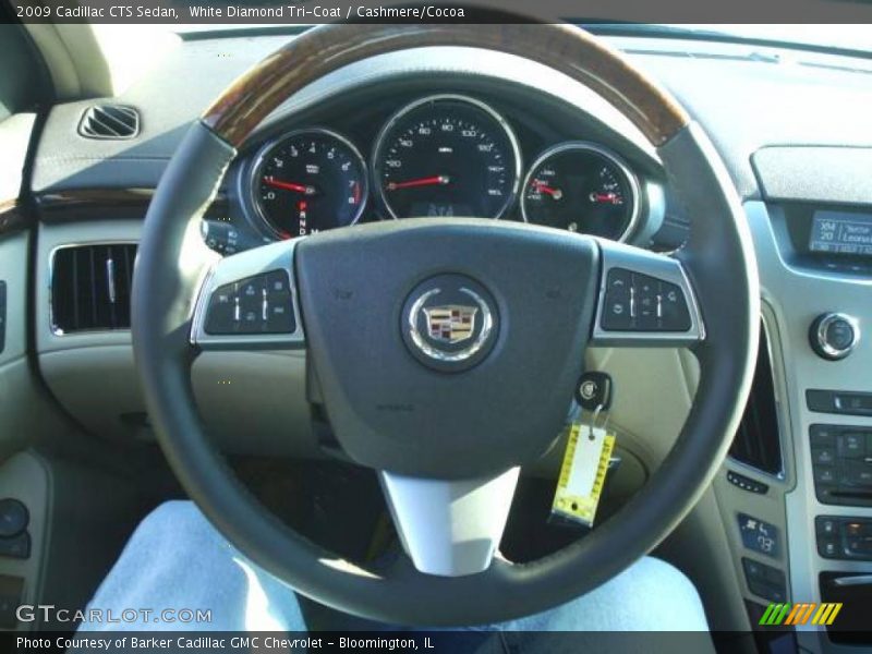 White Diamond Tri-Coat / Cashmere/Cocoa 2009 Cadillac CTS Sedan
