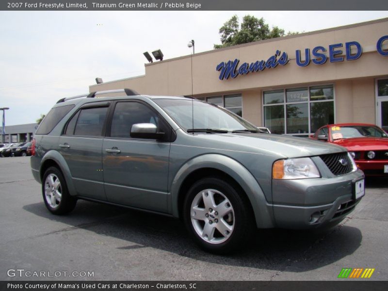 Titanium Green Metallic / Pebble Beige 2007 Ford Freestyle Limited