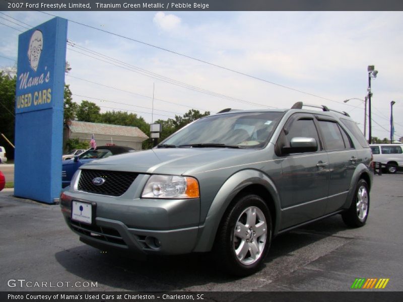 Titanium Green Metallic / Pebble Beige 2007 Ford Freestyle Limited
