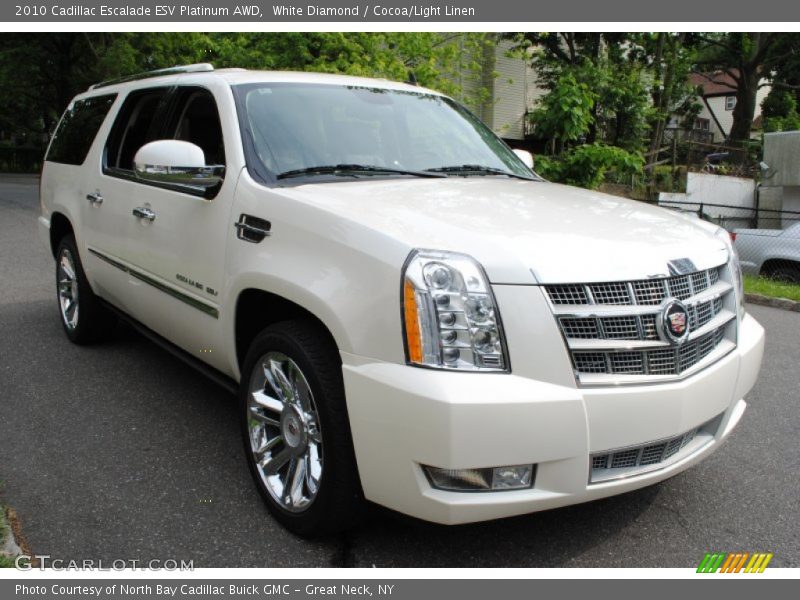 White Diamond / Cocoa/Light Linen 2010 Cadillac Escalade ESV Platinum AWD