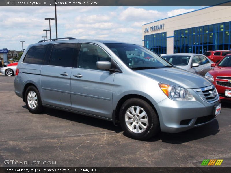 Ocean Mist Metallic / Gray 2010 Honda Odyssey EX-L