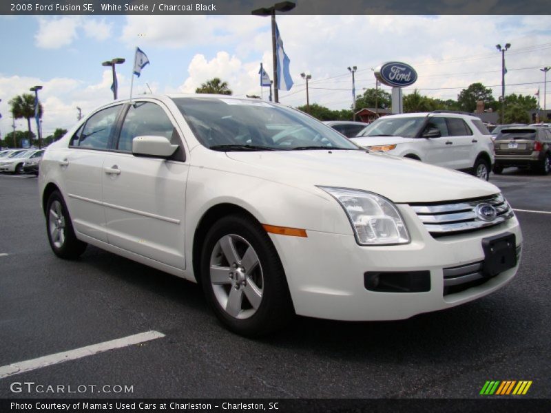 White Suede / Charcoal Black 2008 Ford Fusion SE