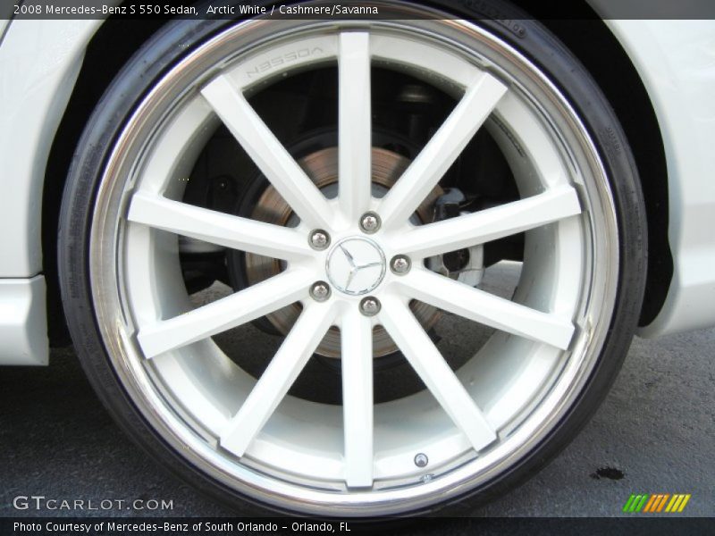 Arctic White / Cashmere/Savanna 2008 Mercedes-Benz S 550 Sedan