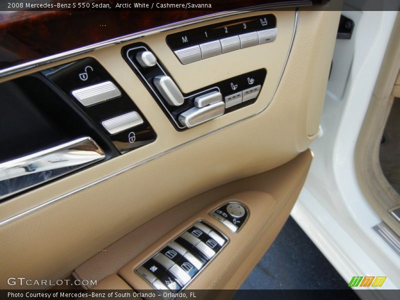 Arctic White / Cashmere/Savanna 2008 Mercedes-Benz S 550 Sedan