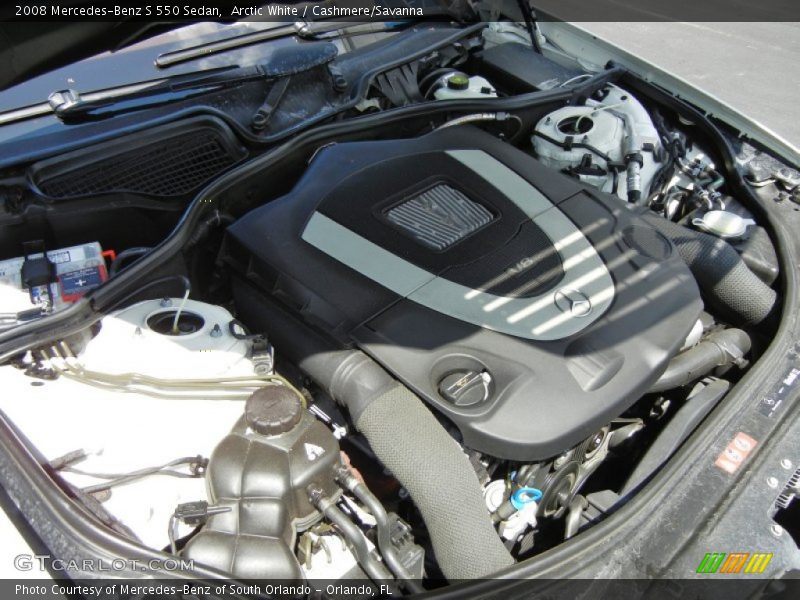 Arctic White / Cashmere/Savanna 2008 Mercedes-Benz S 550 Sedan