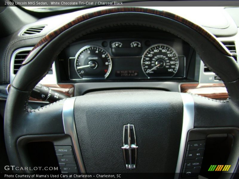 White Chocolate Tri-Coat / Charcoal Black 2009 Lincoln MKS Sedan