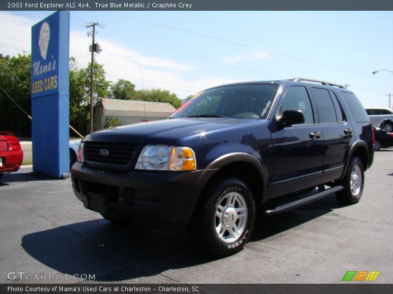 True Blue Metallic / Graphite Grey 2003 Ford Explorer XLS 4x4