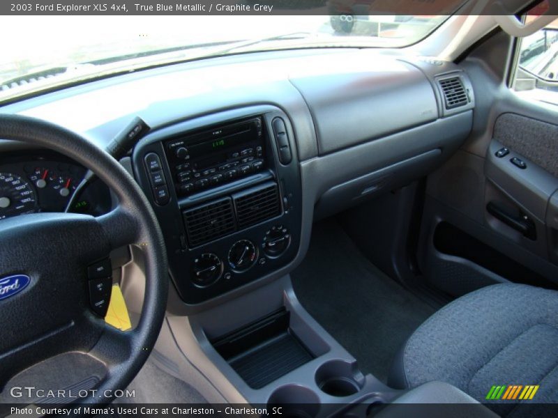 True Blue Metallic / Graphite Grey 2003 Ford Explorer XLS 4x4
