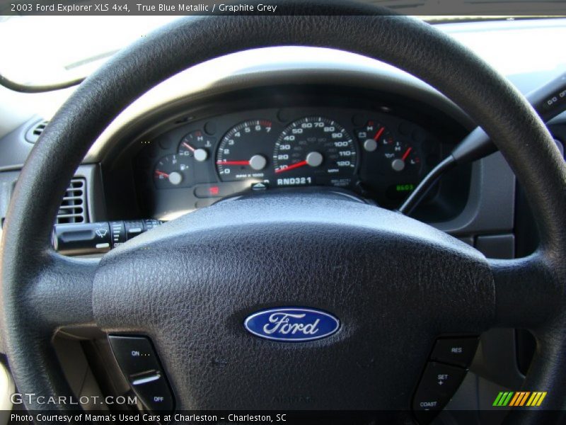 True Blue Metallic / Graphite Grey 2003 Ford Explorer XLS 4x4