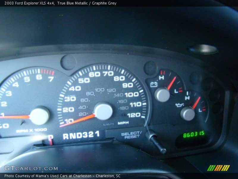 True Blue Metallic / Graphite Grey 2003 Ford Explorer XLS 4x4