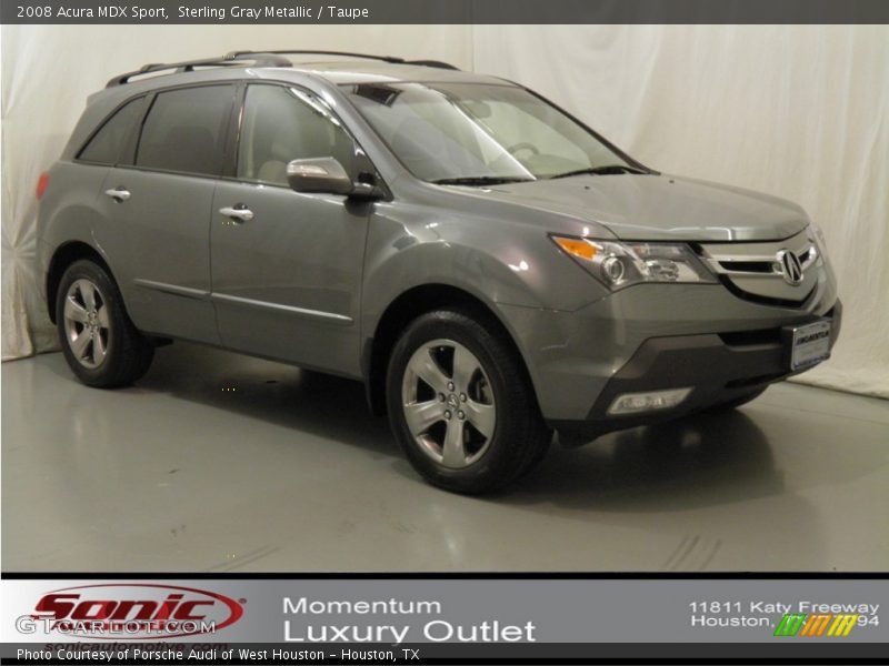 Sterling Gray Metallic / Taupe 2008 Acura MDX Sport
