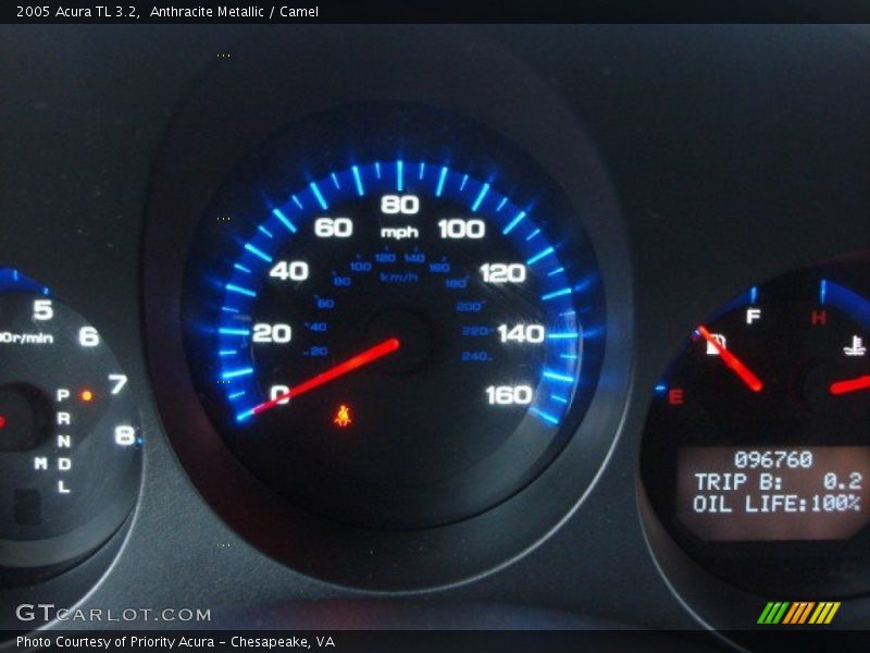 Anthracite Metallic / Camel 2005 Acura TL 3.2