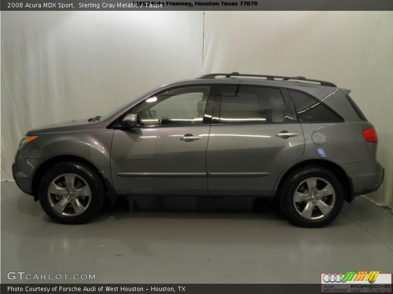 Sterling Gray Metallic / Taupe 2008 Acura MDX Sport