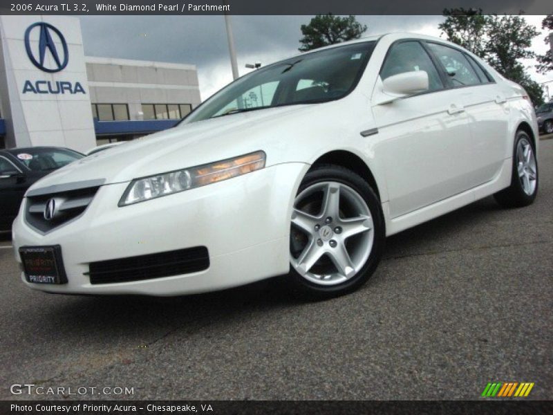 White Diamond Pearl / Parchment 2006 Acura TL 3.2
