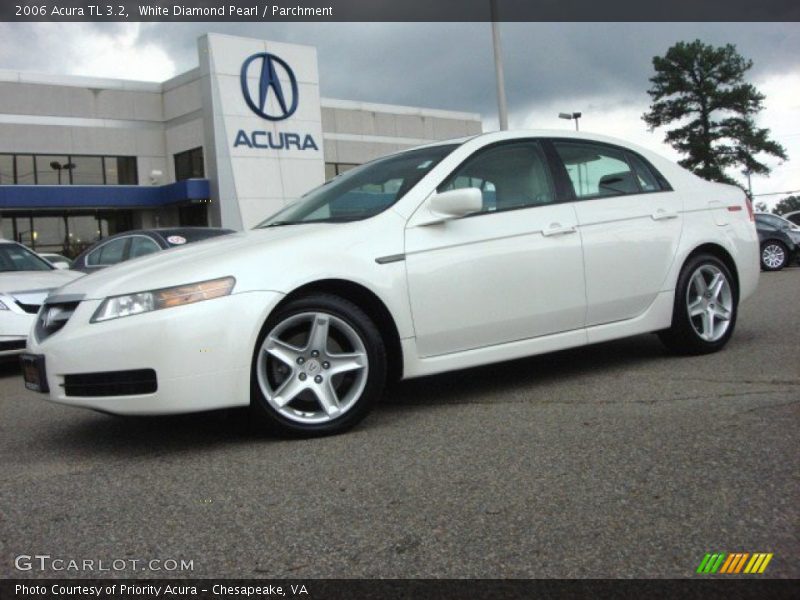 White Diamond Pearl / Parchment 2006 Acura TL 3.2