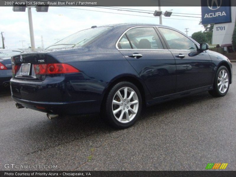 Royal Blue Pearl / Parchment 2007 Acura TSX Sedan