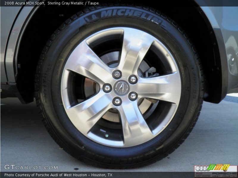 Sterling Gray Metallic / Taupe 2008 Acura MDX Sport