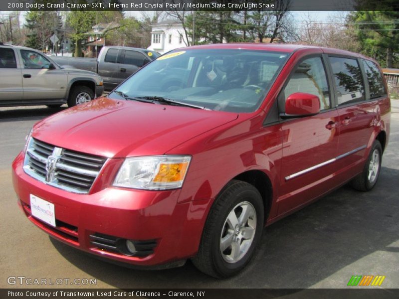 Inferno Red Crystal Pearl / Medium Slate Gray/Light Shale 2008 Dodge Grand Caravan SXT