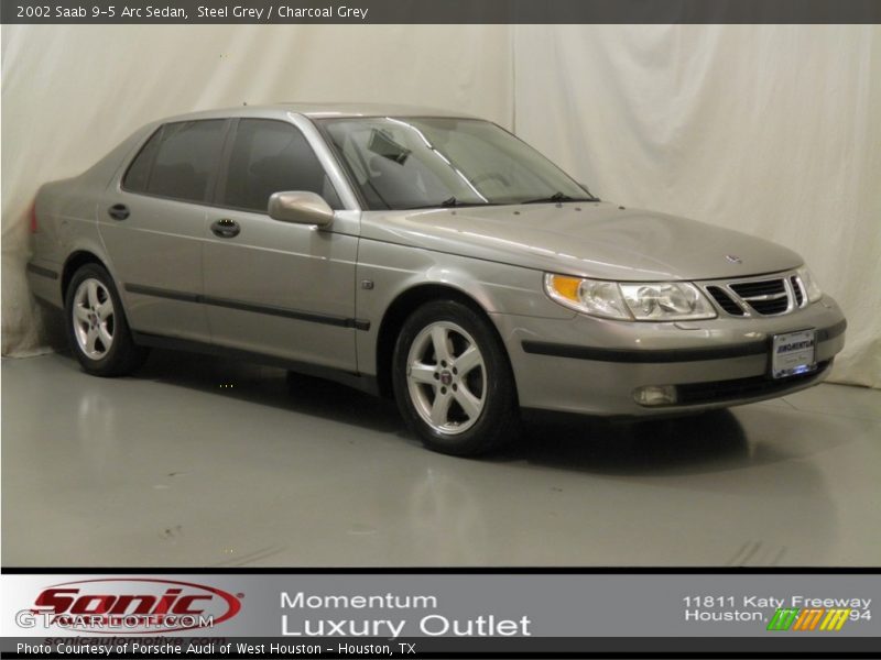 Steel Grey / Charcoal Grey 2002 Saab 9-5 Arc Sedan