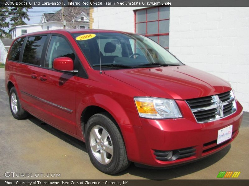 Inferno Red Crystal Pearl / Medium Slate Gray/Light Shale 2008 Dodge Grand Caravan SXT