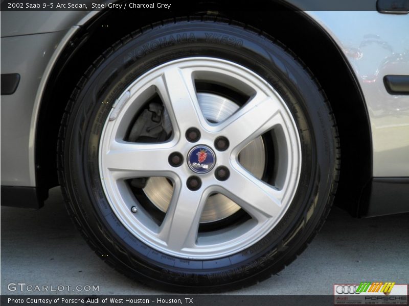 Steel Grey / Charcoal Grey 2002 Saab 9-5 Arc Sedan