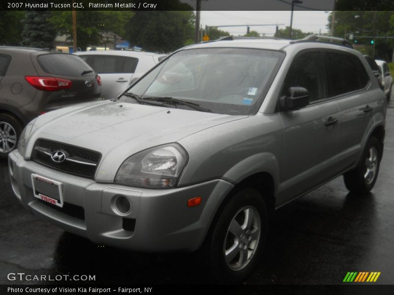 Platinum Metallic / Gray 2007 Hyundai Tucson GLS