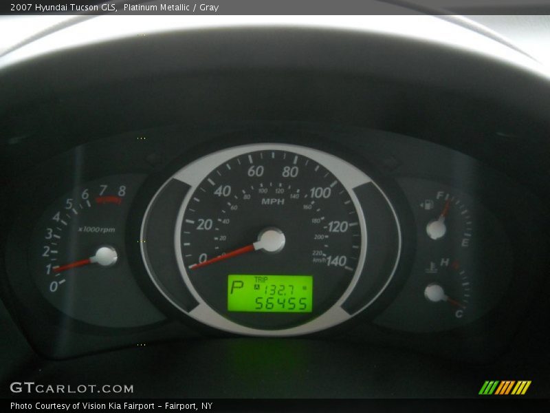 Platinum Metallic / Gray 2007 Hyundai Tucson GLS