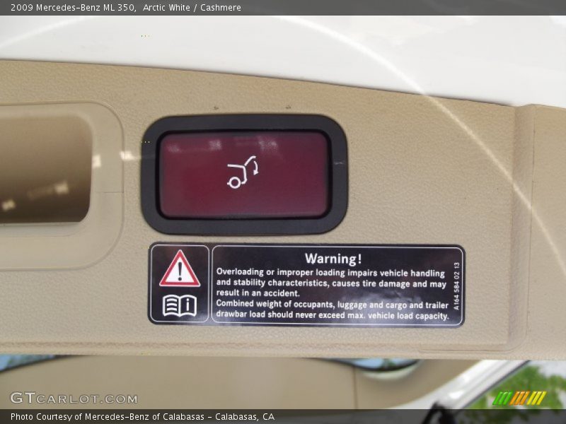 Arctic White / Cashmere 2009 Mercedes-Benz ML 350