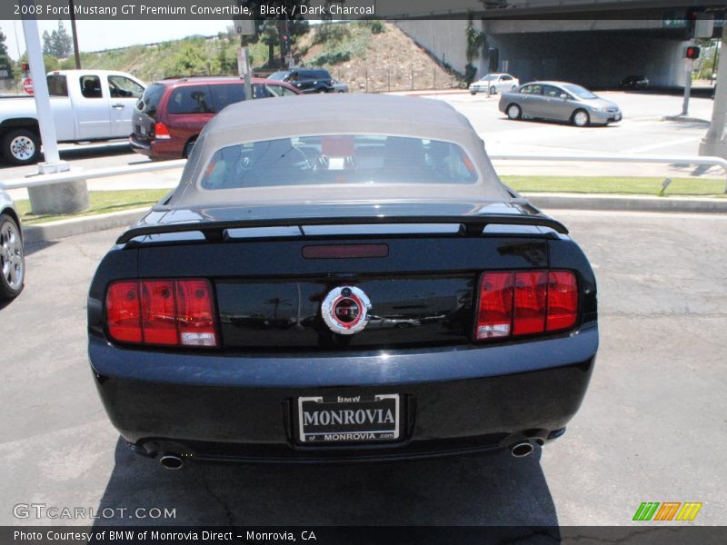 Black / Dark Charcoal 2008 Ford Mustang GT Premium Convertible