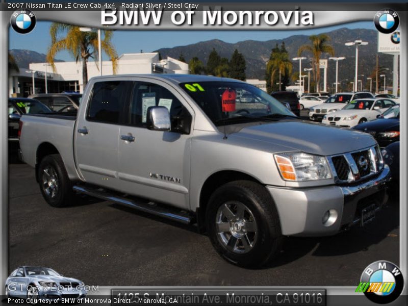 Radiant Silver / Steel Gray 2007 Nissan Titan LE Crew Cab 4x4