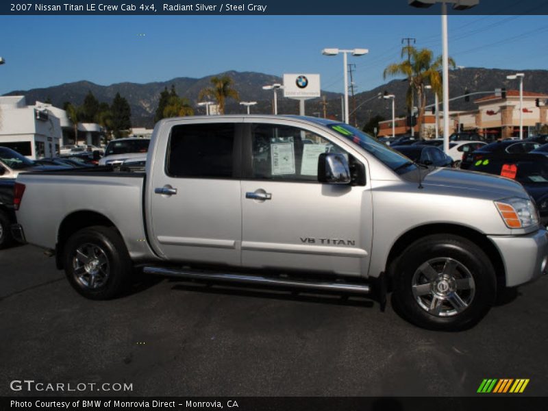 Radiant Silver / Steel Gray 2007 Nissan Titan LE Crew Cab 4x4